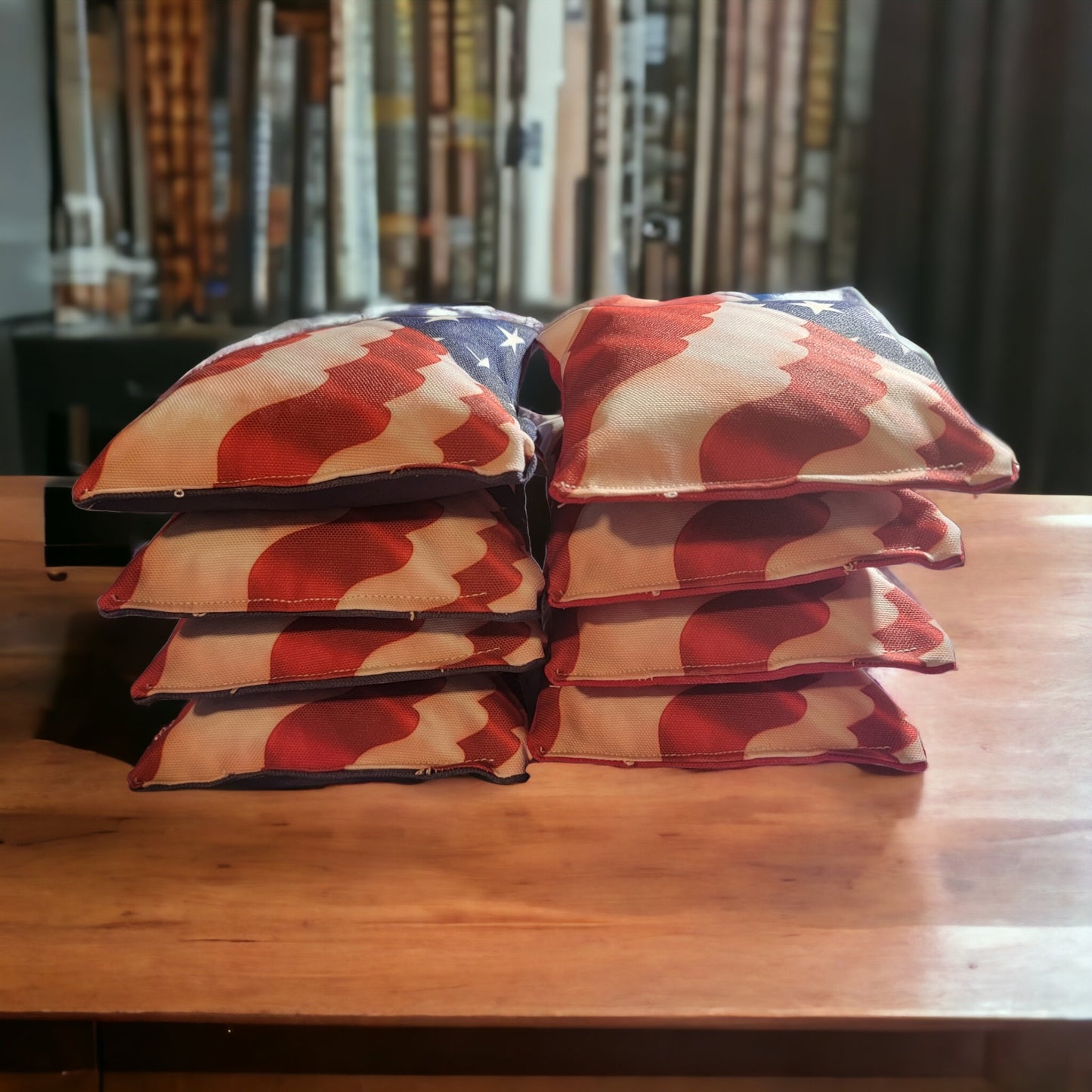 American Flag Style Cornhole Bags (8 bags)