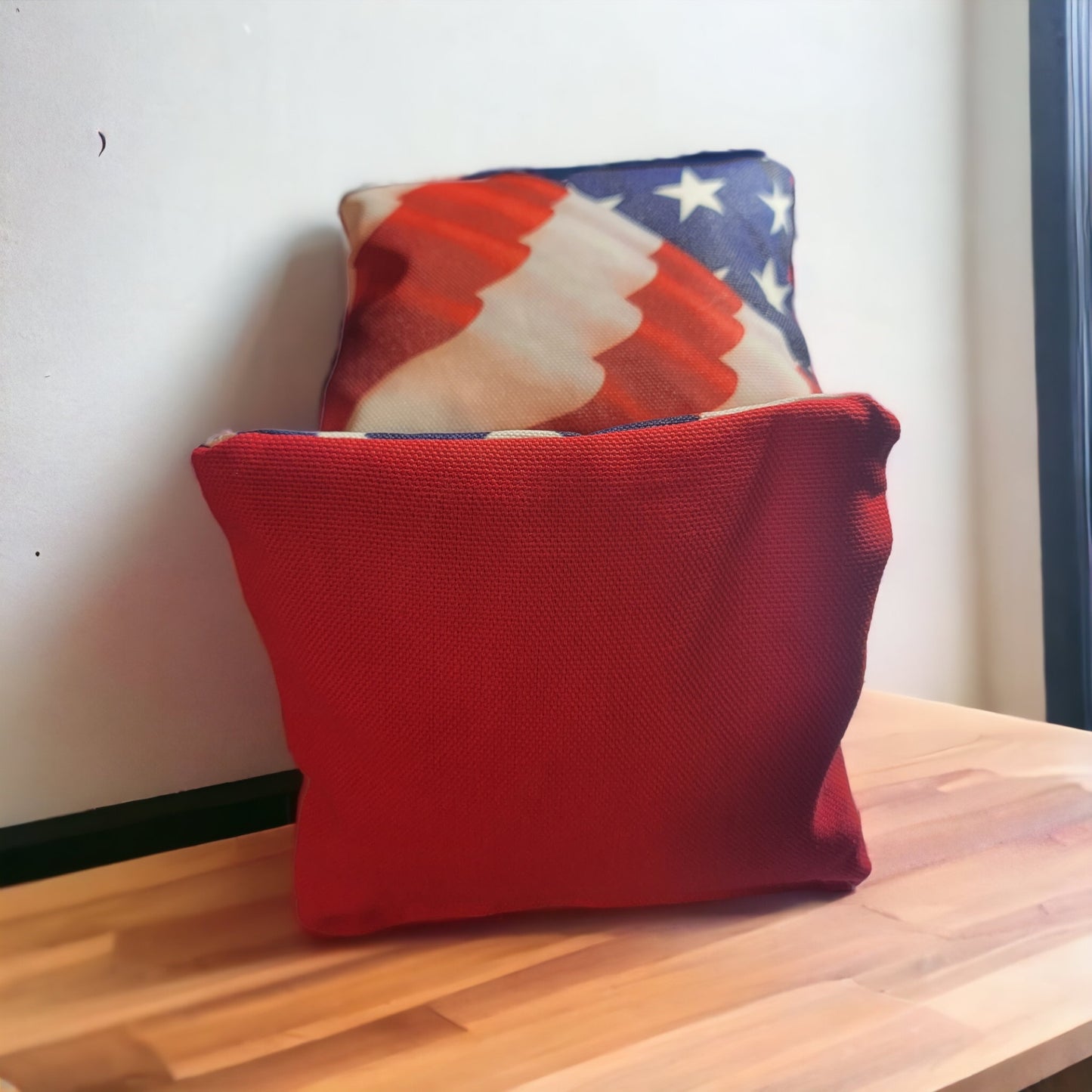 American Flag Style Cornhole Bags (8 bags)