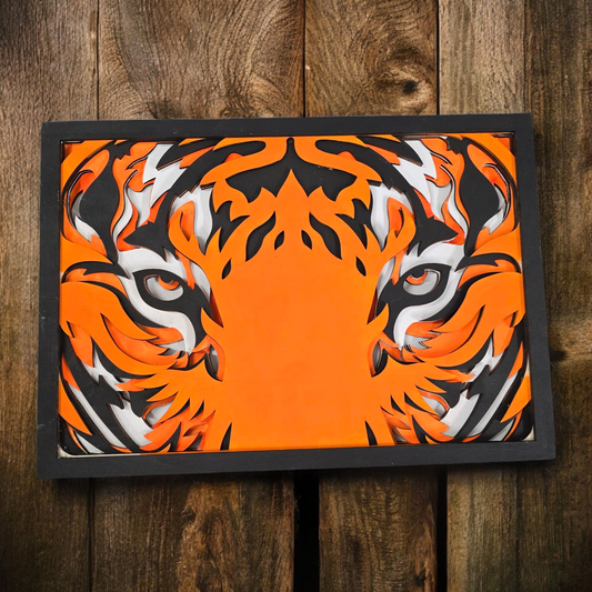 Tiger Face Layered Sign – 12"x8"