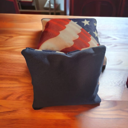 American Flag Style Cornhole Bags (8 bags)