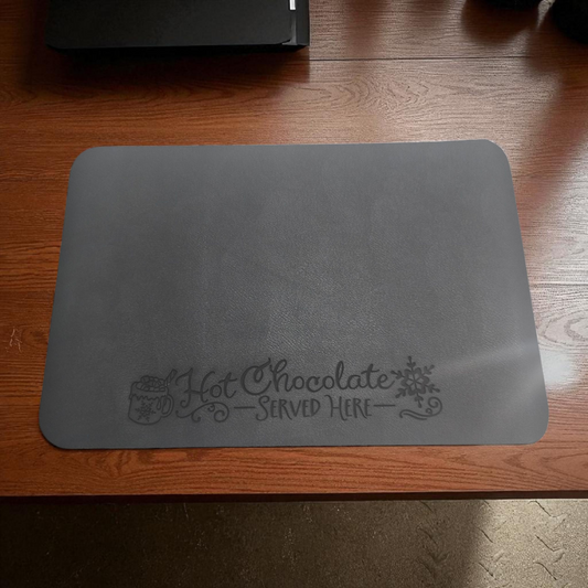 Hot Chocolate Bar Mat – Engraved Design, 12"x19"